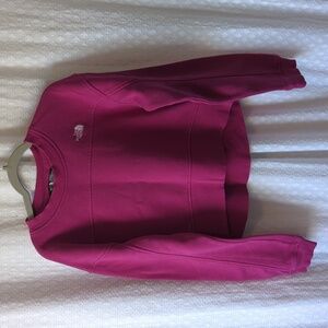 The North Face Fuchsia Cropped Crewneck Sweatshirt, Girls M